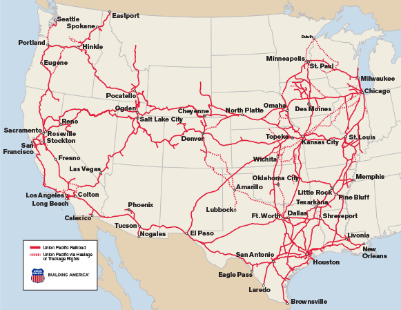 union pacific rail routes